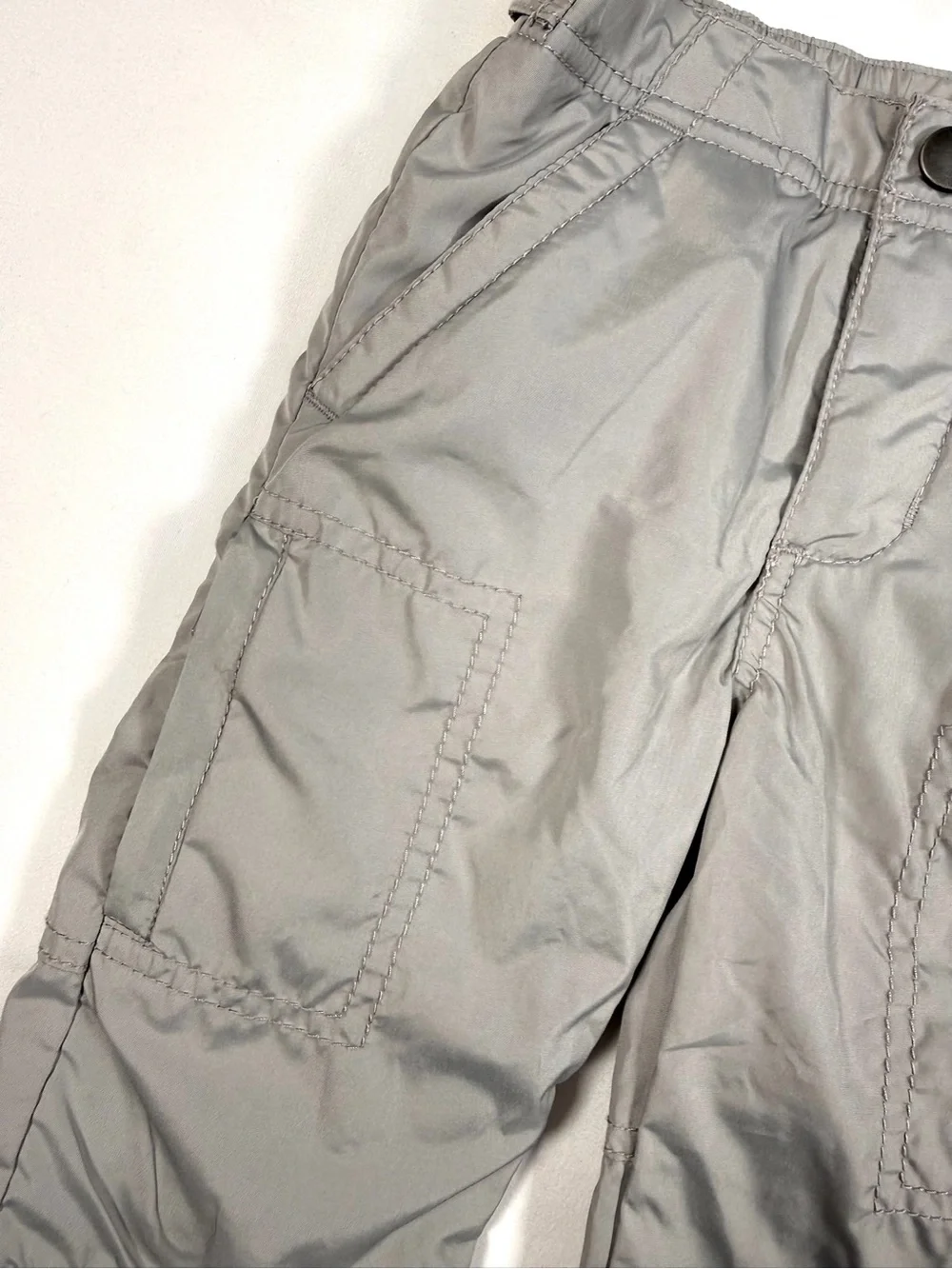 GYMBOREE Vintage 2010 Baby Boys' Grey Cargo‎ Fleece Lined Pants Après Ski 3-6M